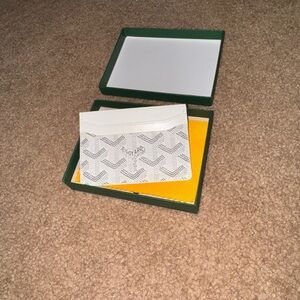 Goyard White and Gray Card Case
